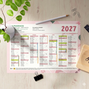 CALENDRIER MURAL ECO A3
