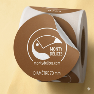 ÉTIQUETTE AUTOCOLLANTE PAPIER ECO