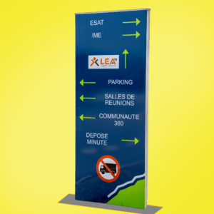 TOTEM PUBLICITAIRE MÉTALLIQUE